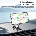 ESSAGER ES-ZJ43 Suction Cup Magnetic Phone Holder 3-Axis Adjustable Stand for Car Dashboard Desktop