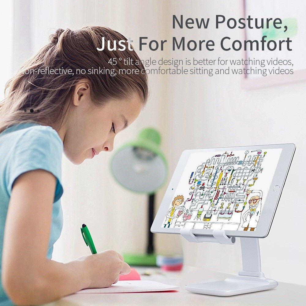 ESSAGER 45 Degree Desktop Cellphone Stand Stretchable Arm Folding Tablet Bracket