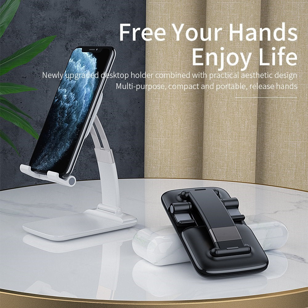 ESSAGER 45 Degree Desktop Cellphone Stand Stretchable Arm Folding Tablet Bracket