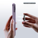 Magnetic Phone Ring, Double-axis Magnetic Metal Phone Grip Ring Holder with Adjustable Kickstand