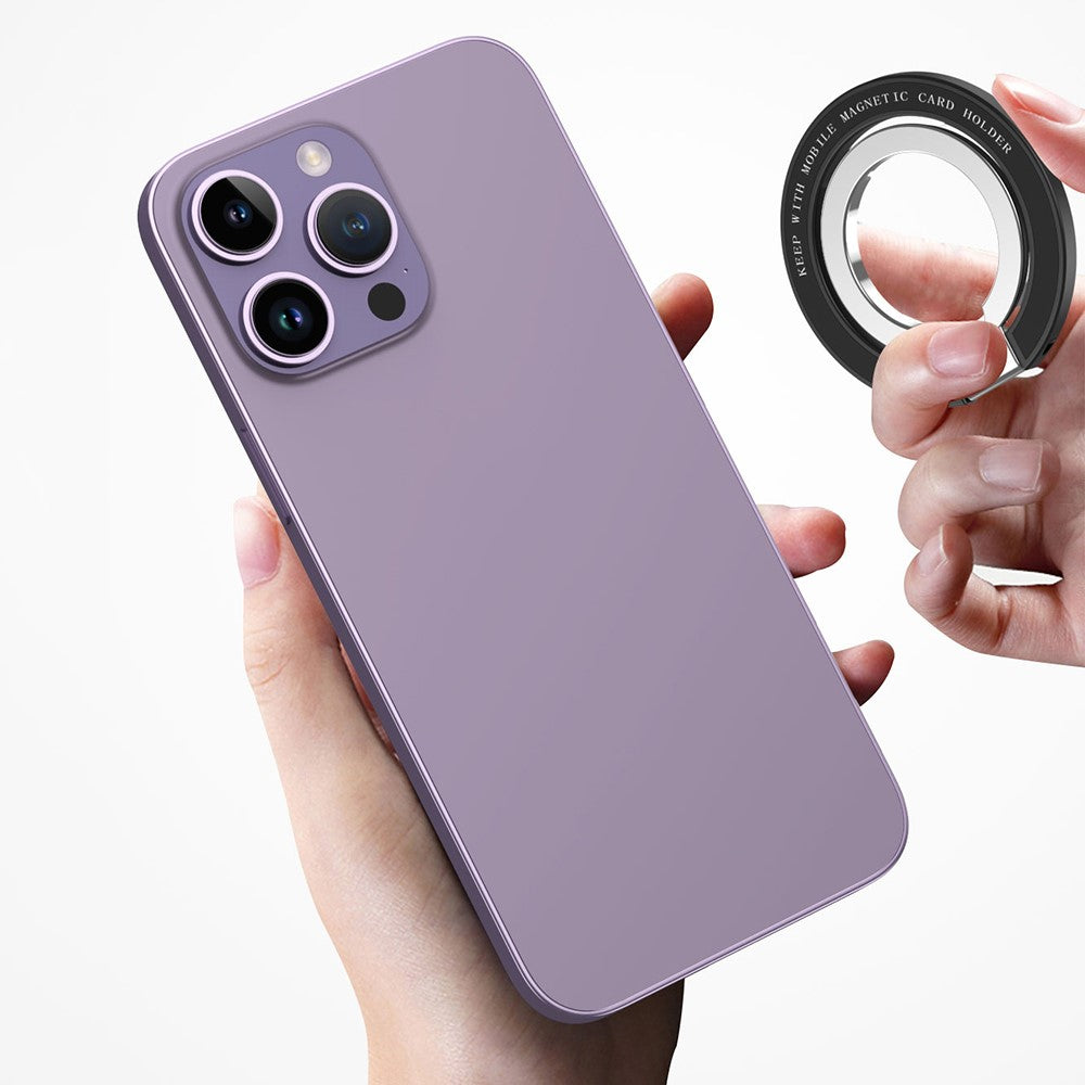 Magnetic Phone Ring, Double-axis Magnetic Metal Phone Grip Ring Holder with Adjustable Kickstand