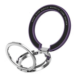Magnetic Phone Ring, Double-axis Magnetic Metal Phone Grip Ring Holder with Adjustable Kickstand