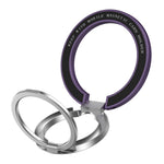Magnetic Phone Ring, Double-axis Magnetic Metal Phone Grip Ring Holder with Adjustable Kickstand