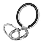 Magnetic Phone Ring, Double-axis Magnetic Metal Phone Grip Ring Holder with Adjustable Kickstand