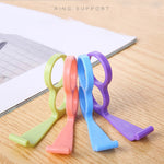 10Pcs Double Finger Ring Grip L Shaped Mobile Phone Mount Holder Plastic Desk Stand