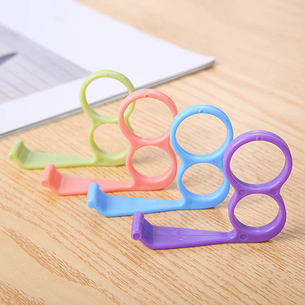10Pcs Double Finger Ring Grip L Shaped Mobile Phone Mount Holder Plastic Desk Stand