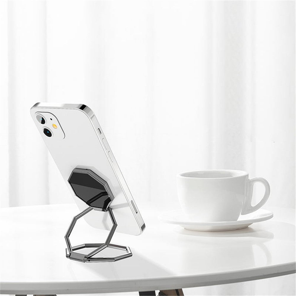 Foldable Metal Magnetic Desktop Ring Shape Phone Tablet Holder Zinc Alloy Cell Phone Stand