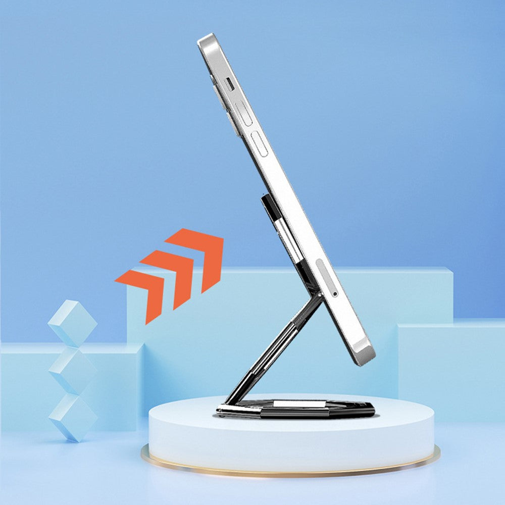 Foldable Metal Magnetic Desktop Ring Shape Phone Tablet Holder Zinc Alloy Cell Phone Stand