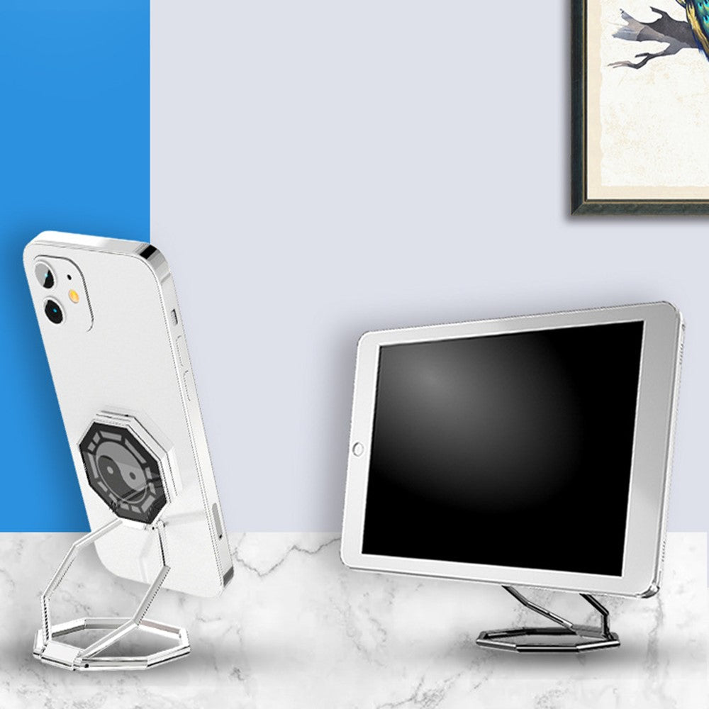 Foldable Metal Magnetic Desktop Ring Shape Phone Tablet Holder Zinc Alloy Cell Phone Stand