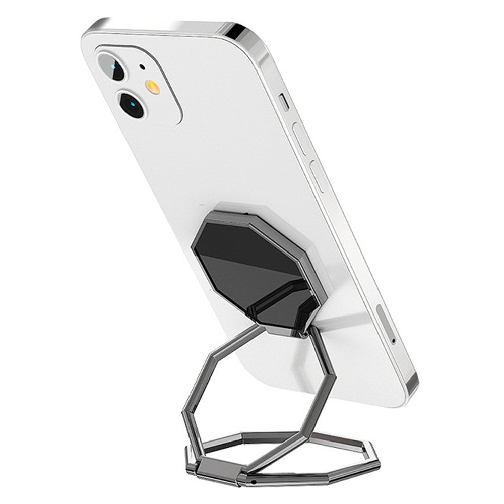 Foldable Metal Magnetic Desktop Ring Shape Phone Tablet Holder Zinc Alloy Cell Phone Stand