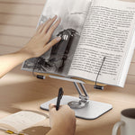 BONERUY R04 Desktop Rotatable Textbook Recipe Tablet Holder Stand Book Reading Bracket
