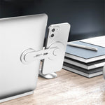 ZF013 180-Degree Flip Magnetic Phone Bracket for Laptops, Desktop Computer Ultra-Thin Magnetic Phone Holder