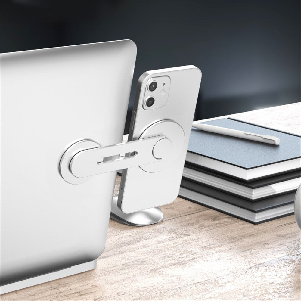 ZF013 180-Degree Flip Magnetic Phone Bracket for Laptops, Desktop Computer Ultra-Thin Magnetic Phone Holder