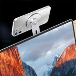 ZF013 180-Degree Flip Magnetic Phone Bracket for Laptops, Desktop Computer Ultra-Thin Magnetic Phone Holder