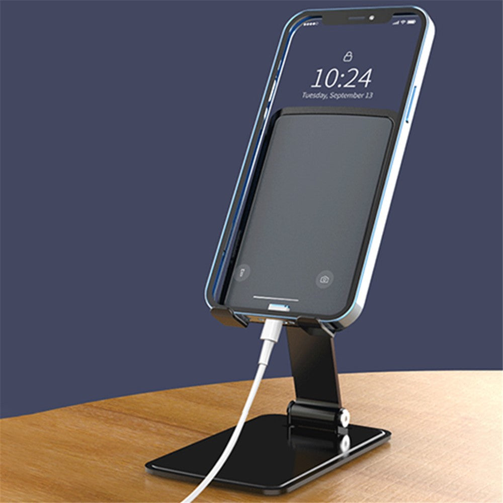 T15 Video Recording / Facetime Call Cell Phone Stand Angle Adjustable Folding Tablet Holder Bracket for Home Office
