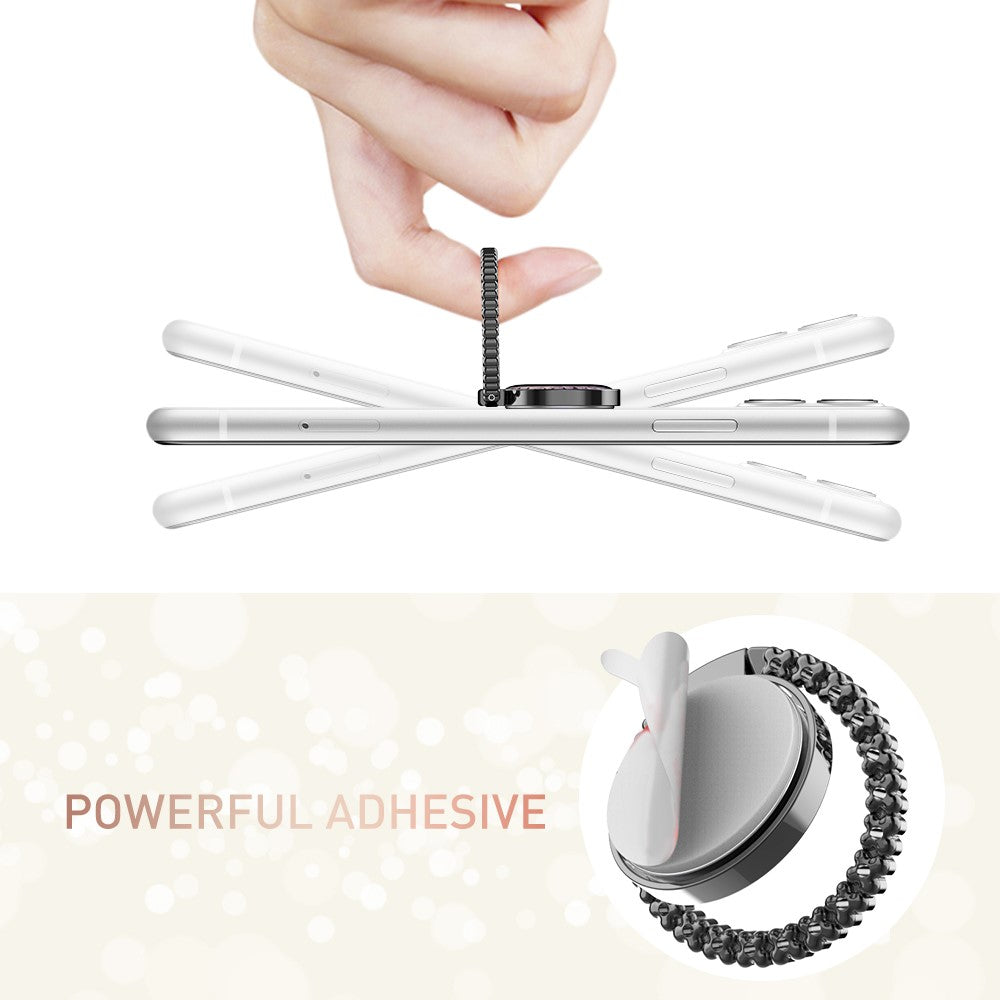 AHASTYLE ST11 Aluminum Alloy Foldable Ring Buckle Phone Holder Rotatable Cellphone Kickstand