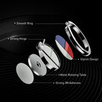 AHASTYLE ST12 Aluminum Alloy Rotatable Foldable Ring Buckle Phone Holder Desktop Mobile Phone Kickstand