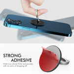 AHASTYLE ST13 2Pcs Flower Design 360-degree Rotating Ring Buckle Phone Holder Metal Cellphone Kickstand