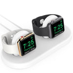 AHASTYLE PT116 til Apple Watch Opladerstander med Dobbelt Position Smartwatch Opladerholder Base