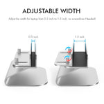 AHASTYLE ST07 Aluminum Alloy Laptop Holder Desktop Vertical Notebook Stand Storage Rack