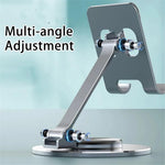 Tablet Stand 360-degree Rotating Aluminum Alloy Desktop Holder Foldable Mobile Phone Stand Adjustable Tablet Mount