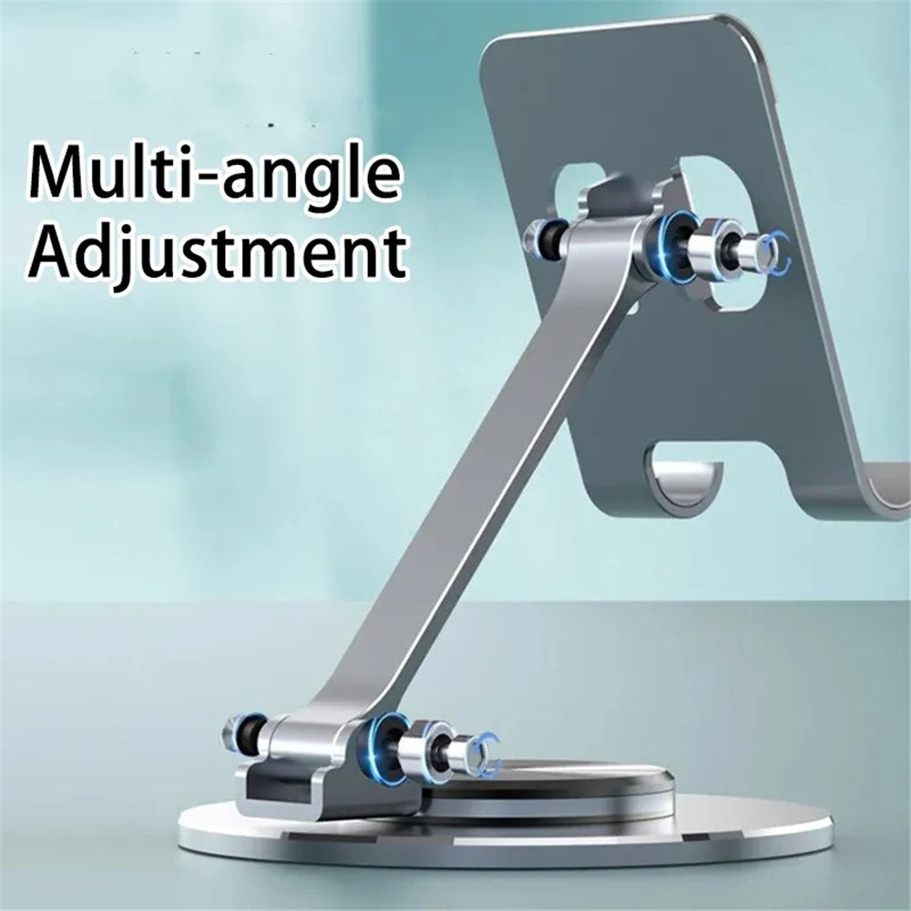 Tablet Stand 360-degree Rotating Aluminum Alloy Desktop Holder Foldable Mobile Phone Stand Adjustable Tablet Mount