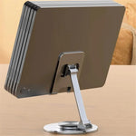 Tablet Stand 360-degree Rotating Aluminum Alloy Desktop Holder Foldable Mobile Phone Stand Adjustable Tablet Mount