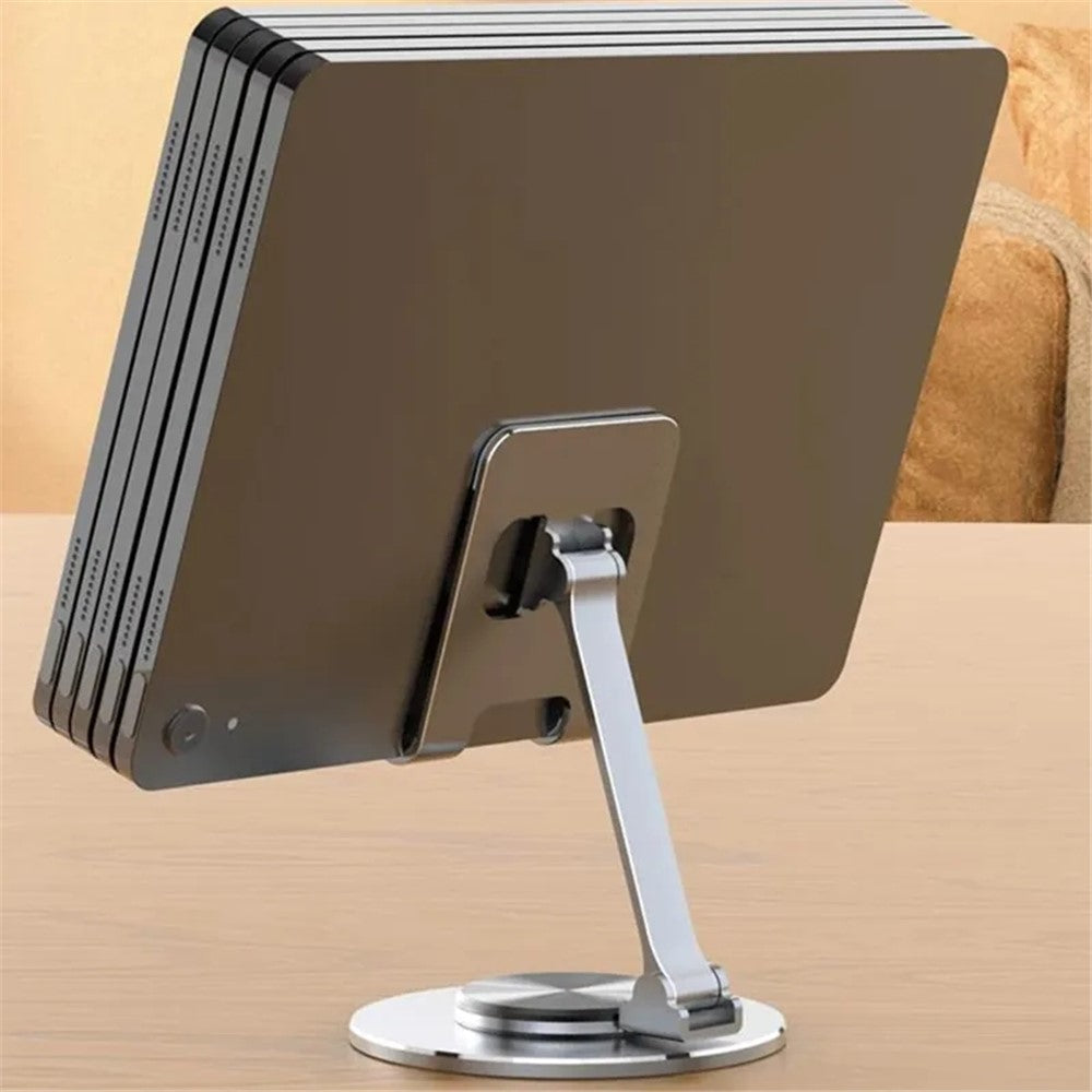 Tablet Stand 360-degree Rotating Aluminum Alloy Desktop Holder Foldable Mobile Phone Stand Adjustable Tablet Mount
