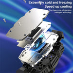 S98 Semiconductor Cooling Fan Phone Cooler Mobile Phone Radiator with Phone Holder Stand Mount