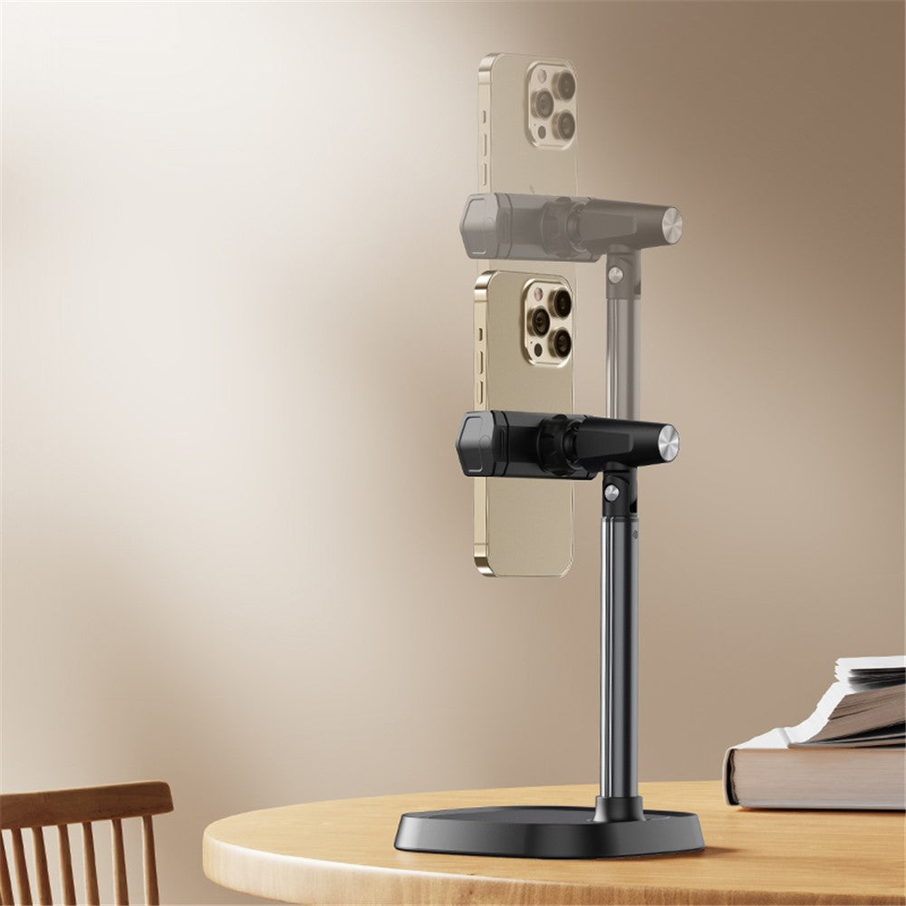 BONERUY T8 Cell Phone Stand Height Angle Adjustable Phone Holder Stand for Live Vlog Streaming Video