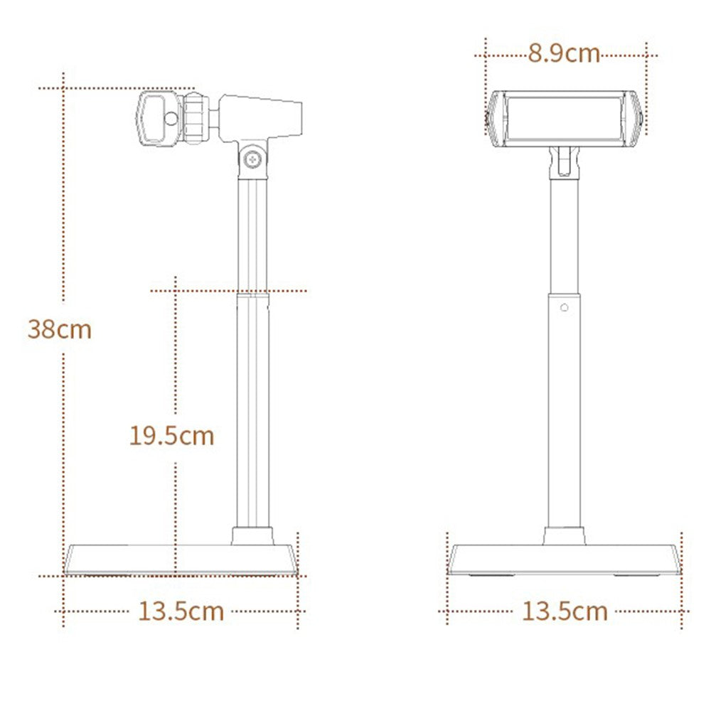 BONERUY T8 Cell Phone Stand Height Angle Adjustable Phone Holder Stand for Live Vlog Streaming Video