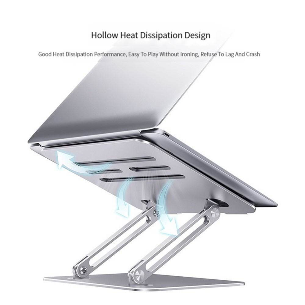 BONERUY P89 Tabletstander til Skrivebord Hul Varmafledning Justerbar Tablet Holder Kulstål Tablet Forhøjer