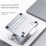 BONERUY P89 Tabletstander til Skrivebord Hul Varmafledning Justerbar Tablet Holder Kulstål Tablet Forhøjer