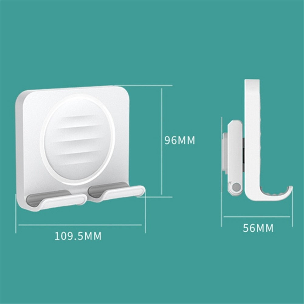 B86 Multi-Functional Rotating Wall-Mount Cell Phone Holder Desktop ABS+Silicone Tablet Stand