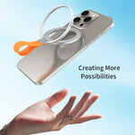 Magnetic Phone Grip Dual Ring Holder Phone Kickstand Foldable Stand with Strap