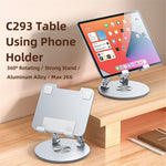 YESIDO C293 Tabletholder Sammenklappelig Beslag 360 Graders Roterbar Skrivebordsstander