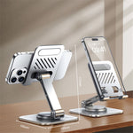 XUNDD XDHO-027 Phone Holder Rotation Foldable Desktop Tablet Stand for iPhone 16 / 16 Plus / 16 Pro / 16 Pro Max