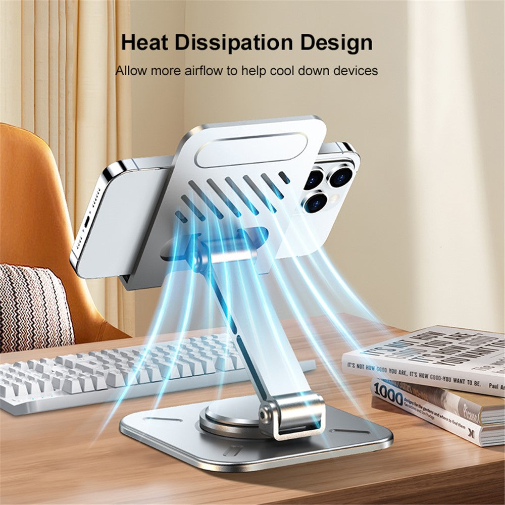 XUNDD XDHO-027 Phone Holder Rotation Foldable Desktop Tablet Stand for iPhone 16 / 16 Plus / 16 Pro / 16 Pro Max