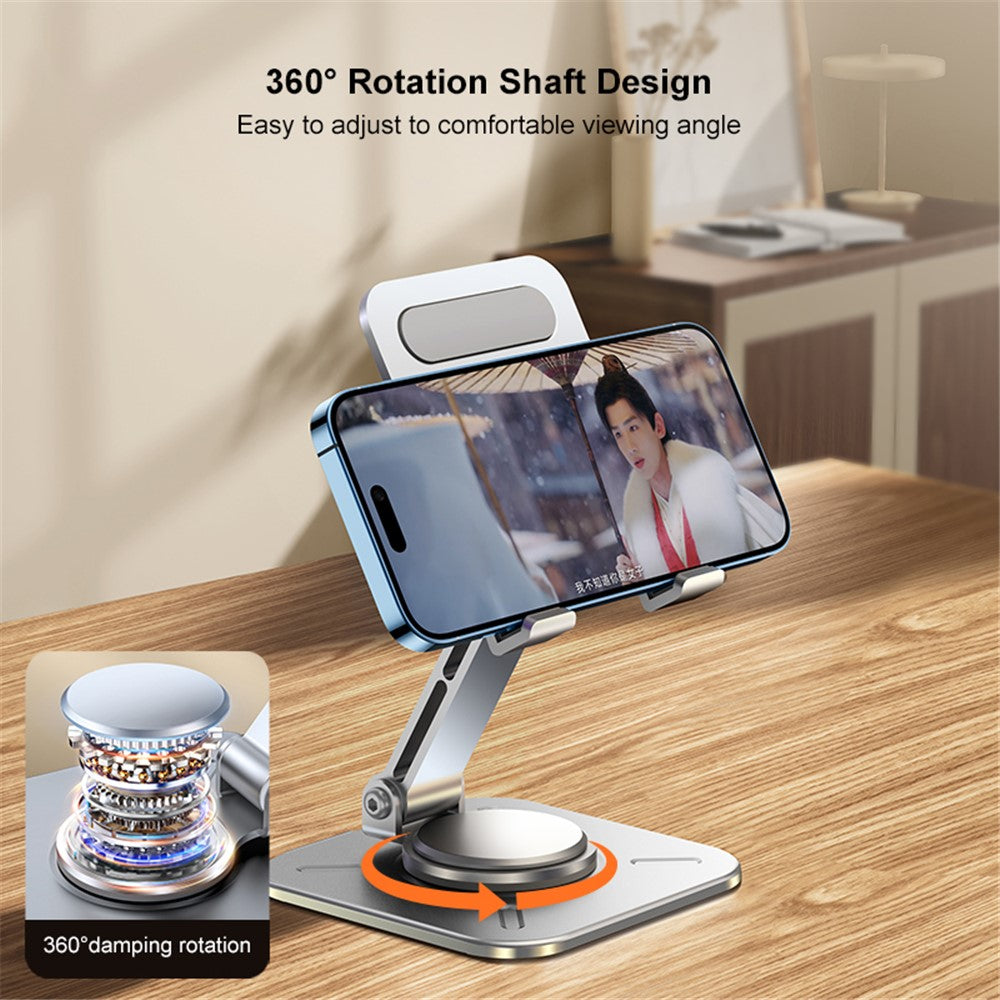 XUNDD XDHO-027 Phone Holder Rotation Foldable Desktop Tablet Stand for iPhone 16 / 16 Plus / 16 Pro / 16 Pro Max