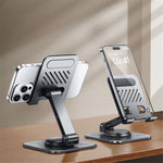 XUNDD XDHO-027 Phone Holder Rotation Foldable Desktop Tablet Stand for iPhone 16 / 16 Plus / 16 Pro / 16 Pro Max
