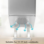 AS010 Adjustable Aluminum Alloy Laptop Riser Desktop Stand Holder for Notebook Computer