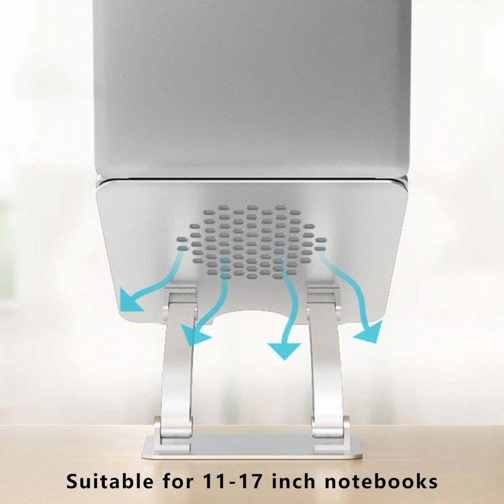 AS010 Adjustable Aluminum Alloy Laptop Riser Desktop Stand Holder for Notebook Computer
