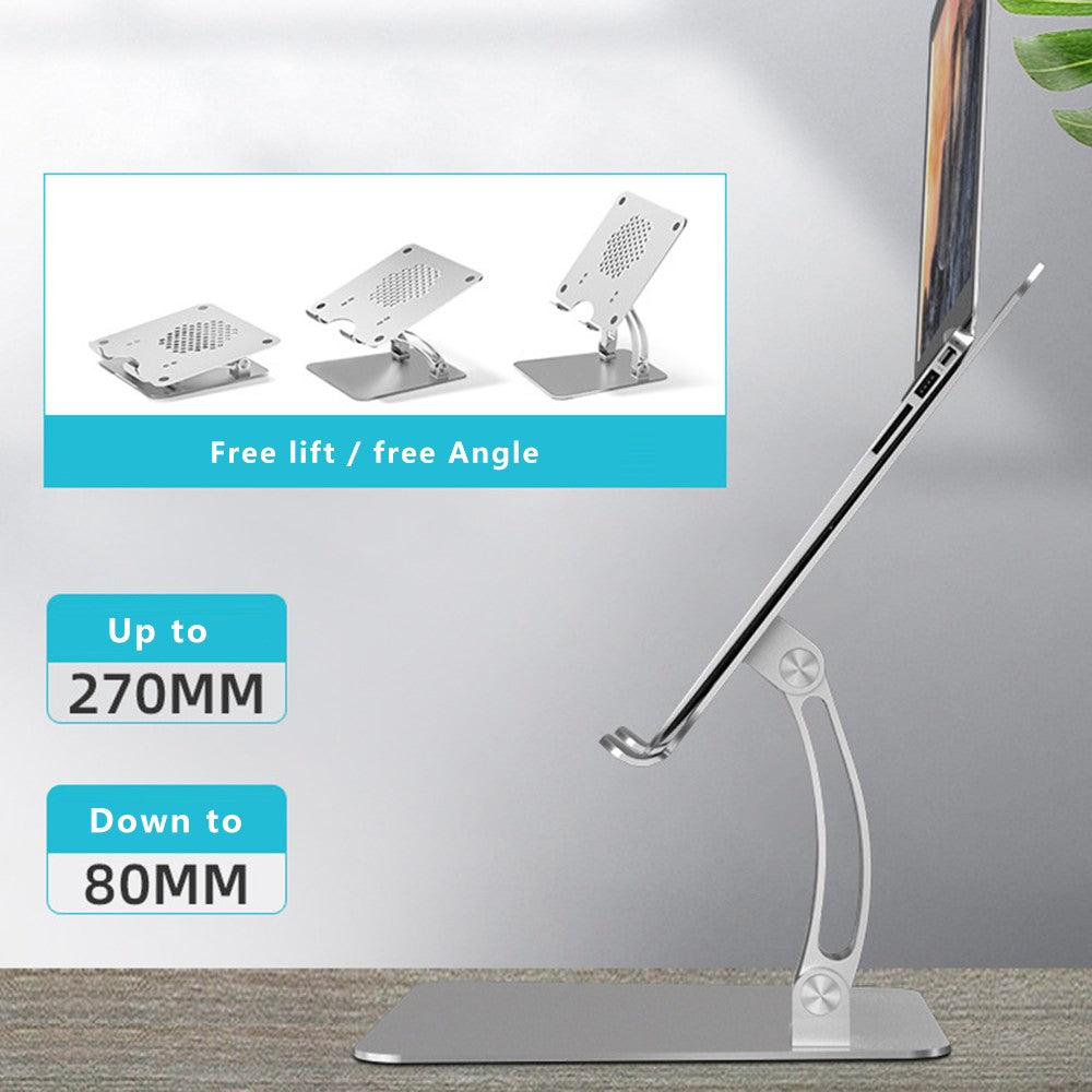 AS010 Adjustable Aluminum Alloy Laptop Riser Desktop Stand Holder for Notebook Computer