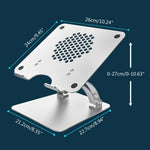 AS010 Adjustable Aluminum Alloy Laptop Riser Desktop Stand Holder for Notebook Computer