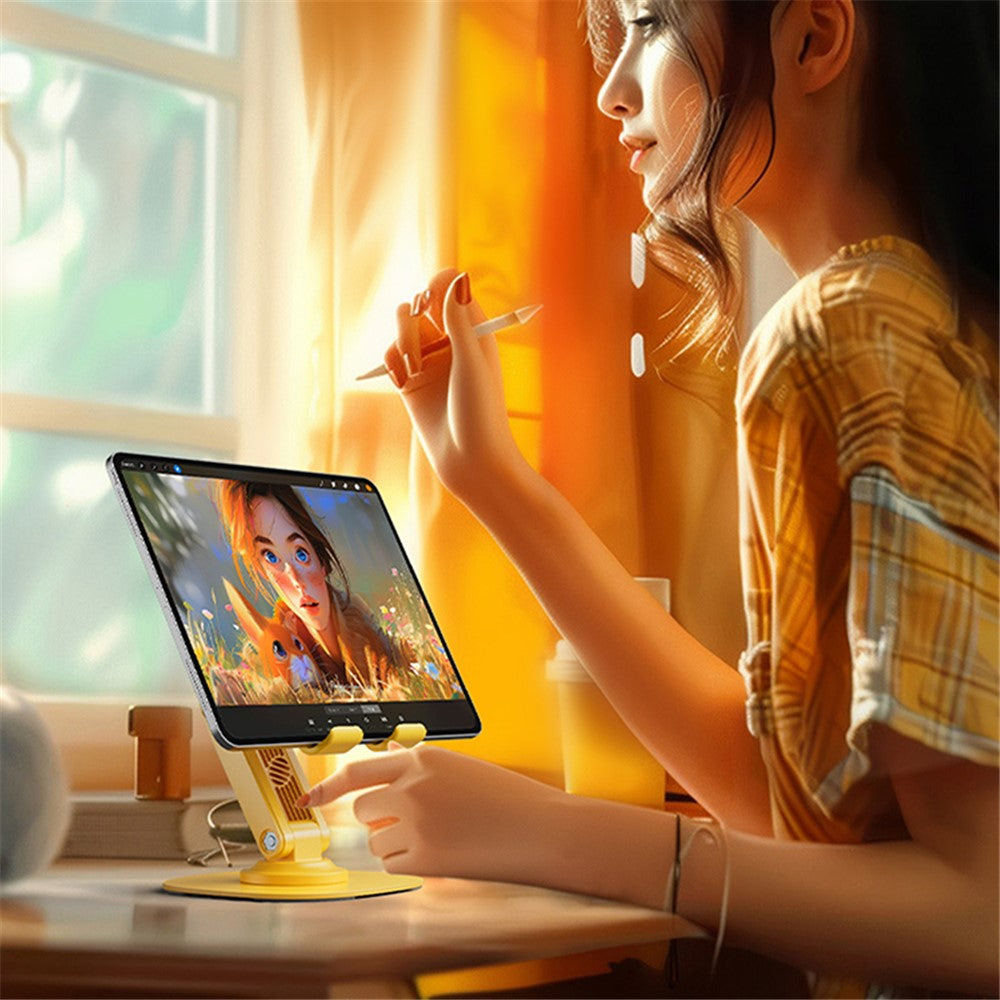 WEKOME Life Series WA-SL03 Foldable Phone Stand ABS+Silicone Rotatable Desktop Cradle Dock