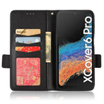 For Samsung Galaxy Xcover6 Pro 5G Anti-scratch Phone Flip Folio Case Litchi Texture Dual Magnetic Clasp PU Leather Phone Cover Wallet Stand