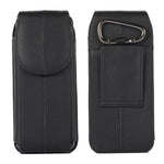 For Samsung Galaxy Z Fold3 5G Genuine Cowhide Leather Holster Vertical Phone Bag with Belt Loop and Carabiner