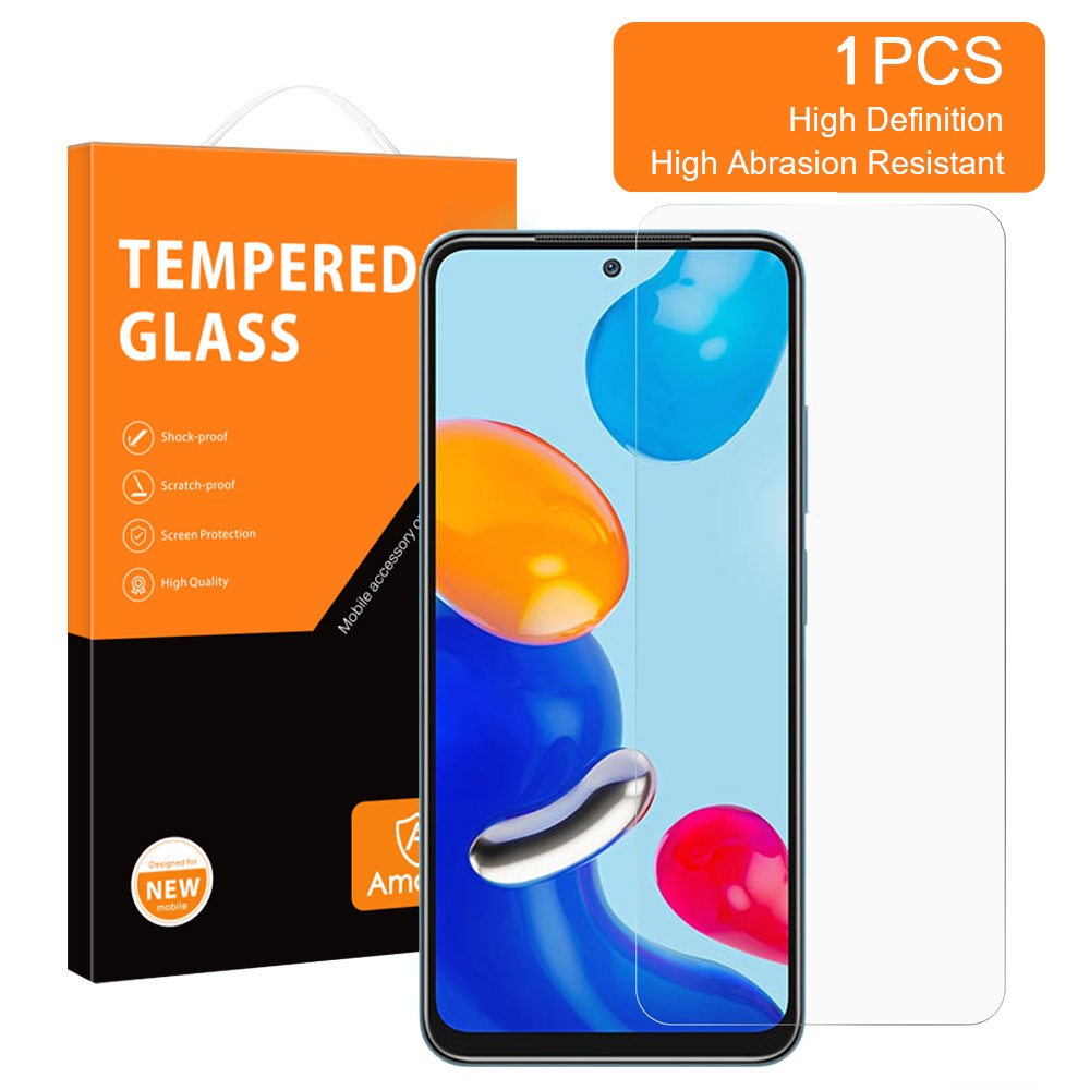 AMORUS For Xiaomi Redmi Note 11 4G (Qualcomm)/Note 11S 4G HD Clear 2.5D Arc Edge High Aluminum-silicon Glass Anti-explosion Screen Protector