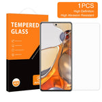 AMORUS För Xiaomi 11T 5G/11T Pro 5G Splittersäker 2.5D Arc Edge Hög Aluminium-Silicon Glas Skärmskydd