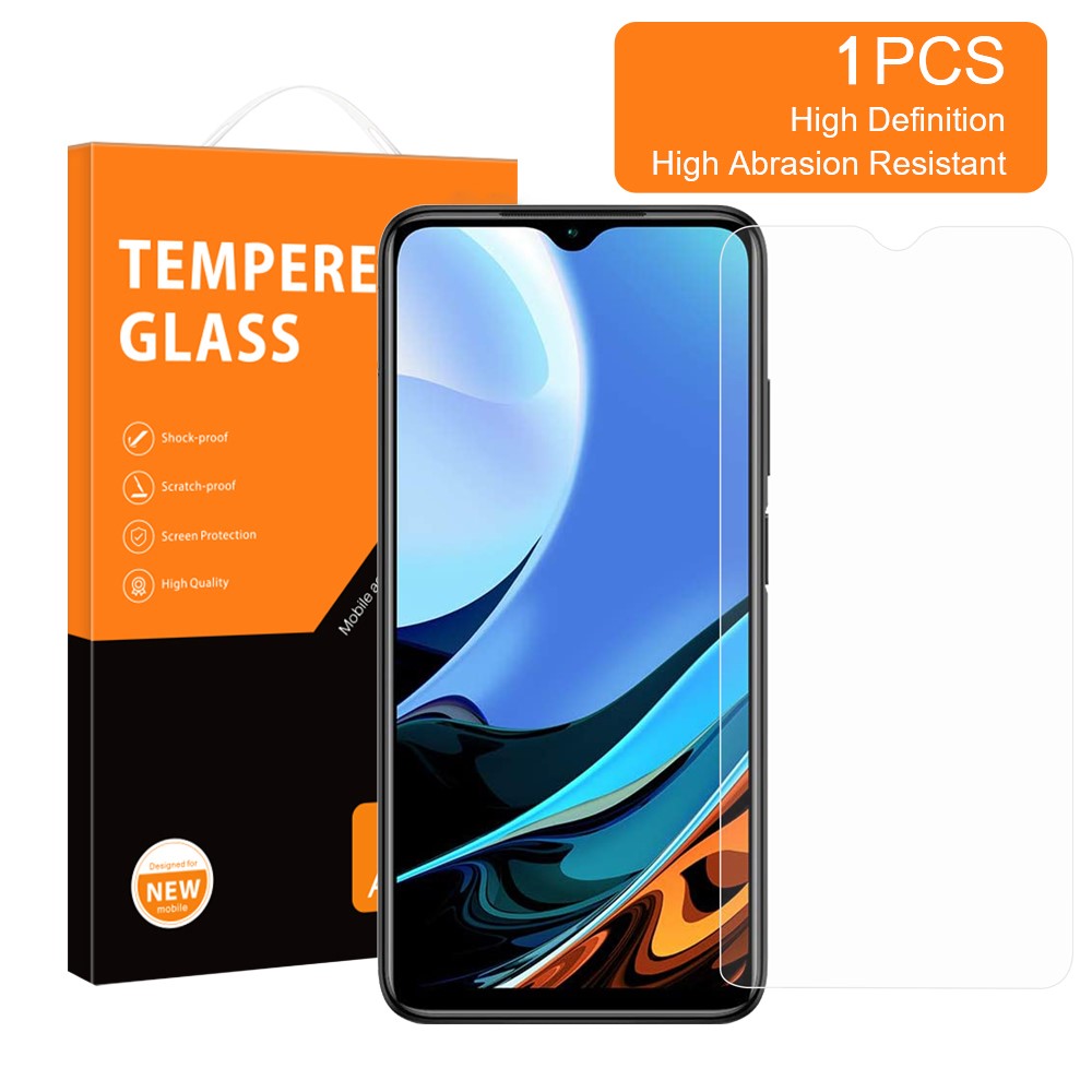 AMORUS För Xiaomi Redmi 9T/Redmi 9 Power/Redmi Note 9 4G (Qualcomm Snapdragon 662)/Xiaomi Poco M3 2.5D Arc Edge Hög Aluminium-Silicon Glas 9H Hårdhet Skärmskydd